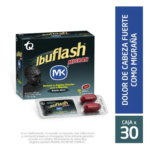 IBUFLASH MIGRAN CAPSULA CAJA X 30