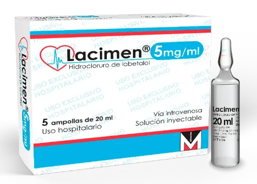 Hidrocloruro de Labetalol (Lacimen) 5mg/mL x 5 ampollas Menaris