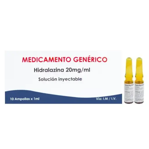 Hidralazina 20mg/ml solución inyectable
