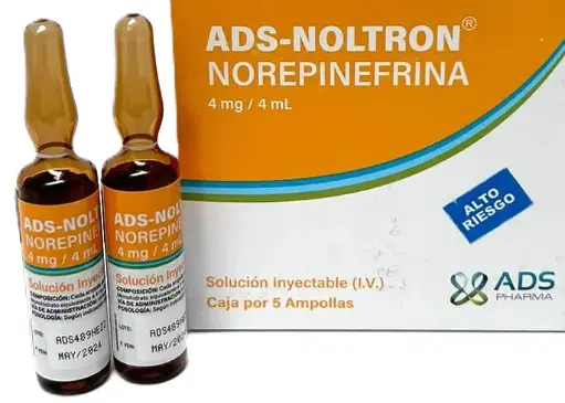 Norepinefrina (Levomedica)1 mg/ml en solución intravenosa ADS