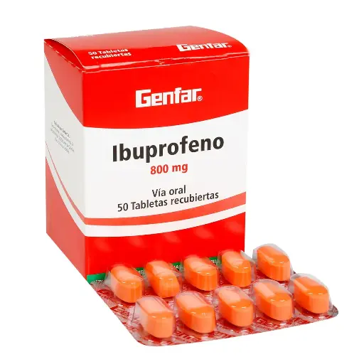 IBUPROFENO 800 MG TABLETAS RECUBIETAS CAJA X 50 (GENFAR)