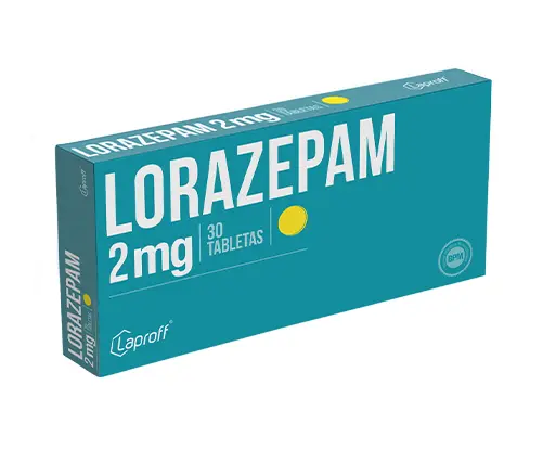 Lorazepam 2 mg x 30 Tabletas (Laproff)