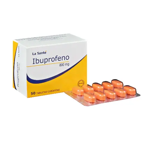 IBUPROFENO 800 MG TABLETAS CUBIETAS CAJA X 50 (LA SANTE)