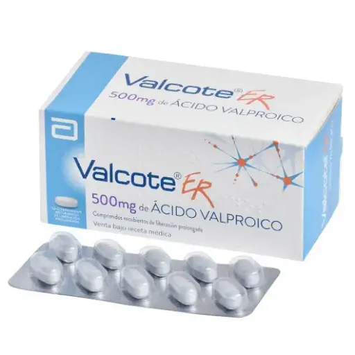 VALCOTE ER 500 mg Divalproato de sodio 500 mg x 50 Comprimidos recubiertos de liberación prolongada