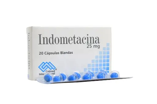 INDOMETACINA 25 MG CAPSULAS CAJA X 20