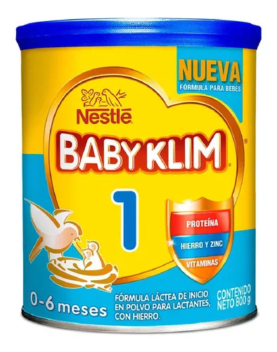 Leche de fórmula en polvo Nestlé Baby Klim 1 en lata de 1 de 800g - 0 a 6 meses