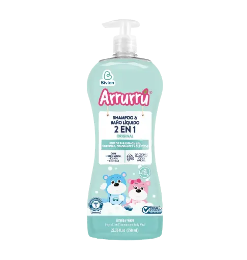 Shampoo y Baño Liquido 2 en 1 Original 750 ml - Arrurrú