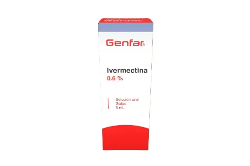 IVERMECTINA 0.6% SOLUCION ORAL GOTAS FRASCO X 5ML