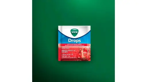 Vick Drops Sabor A CEREZA Caja Con 24 Sobres De 5 Pastillas